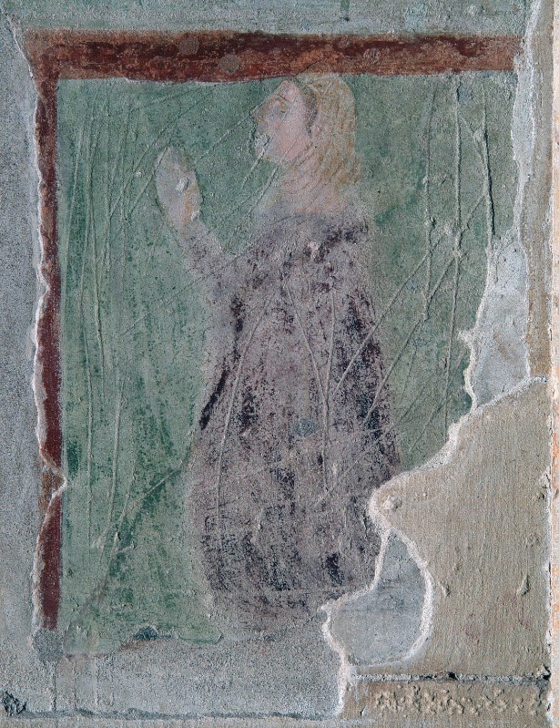 Ambito Italia sett. sec. XIV, Figura inginocchiata