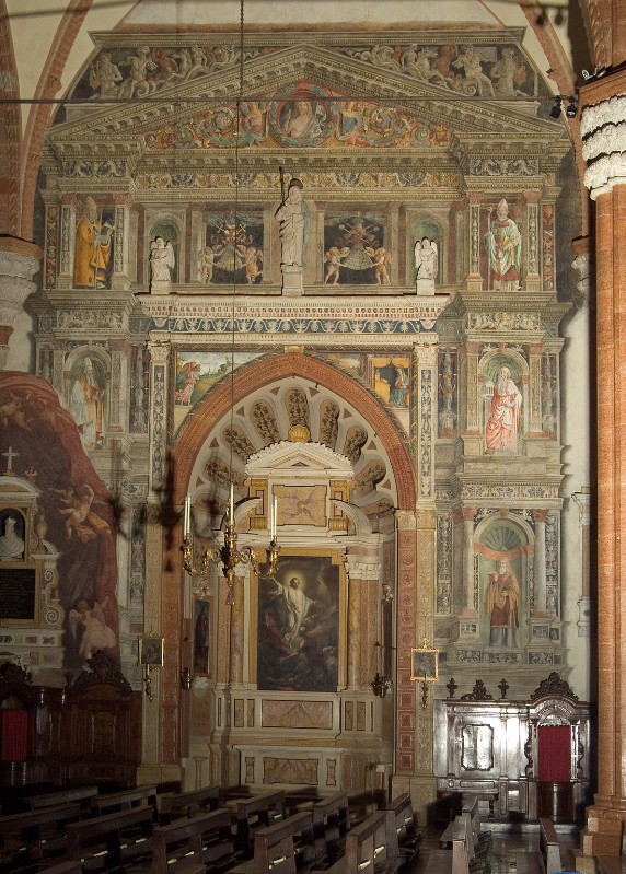 Falconetto G. M. sec. XV-XVI, Finta architettura con santi vescovi e papi