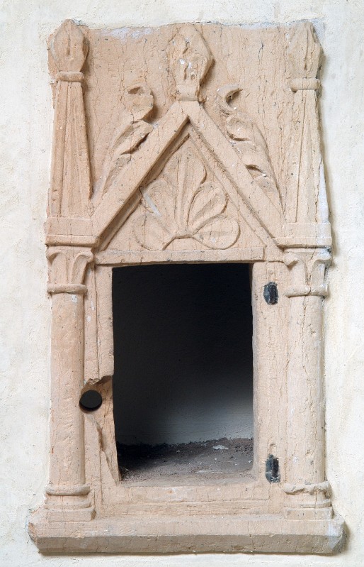 Bott. Italia sett. sec. XIV-XV, Mostra di tabernacolo a muro