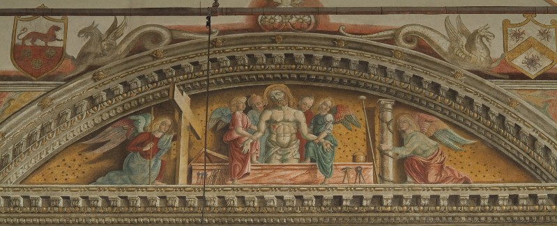 Falconetto G. M. (1503), Gesù Cristo in Pietà angeli con simboli della Passione
