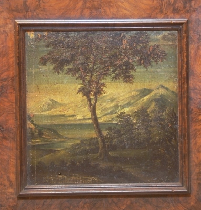 Brusasorci D. sec. XVI, Paesaggio lacustre con montagne