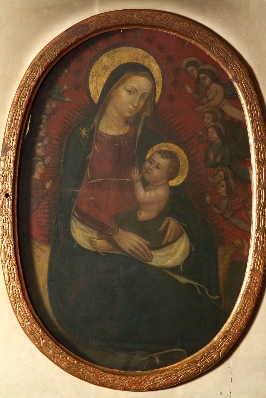 Ambito veronese sec. XV, Madonna con Gesù Bambino