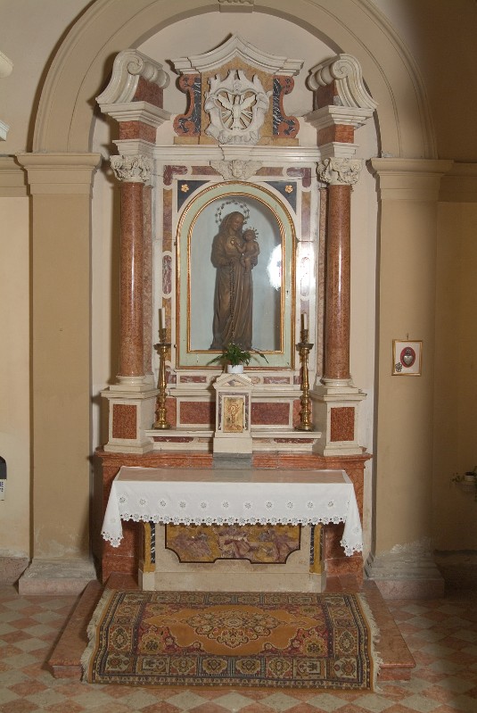 Maestranze veronesi sec. XVIII, Altare laterale della Madonna del rosario
