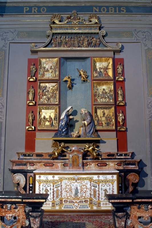 Ambito lombardo sec. XVIII, Altare con ancona lignea