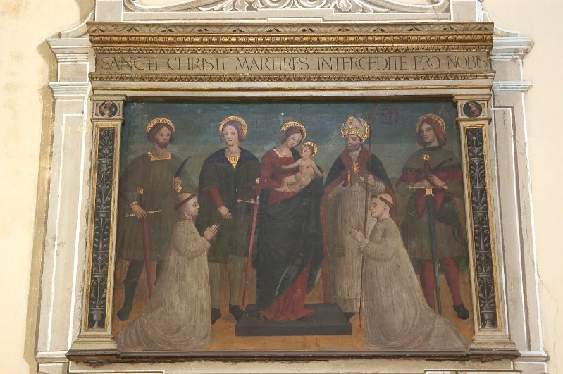 Ambito lombardo sec. XVI, Madonna con Gesù Bambino e Santi