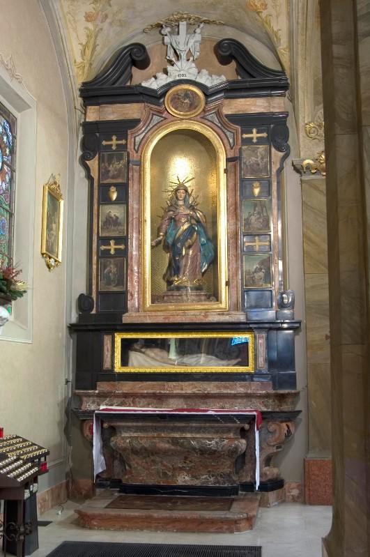 Ambito lombardo sec. XVIII, Altare con i sette dolori della Madonna