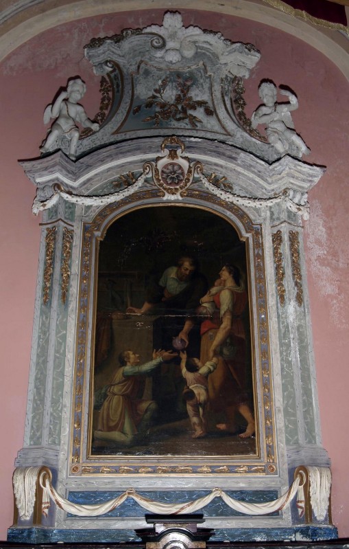 Ambito lombardo sec. XVIII, Mostra altare di S. Omobono