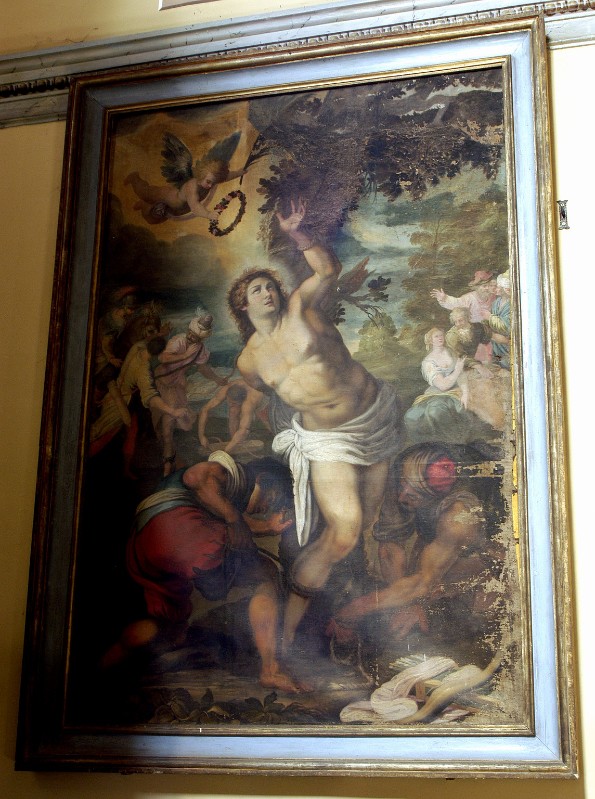 Bottega italiana sec. XVI, Il martirio di San Sebastiano