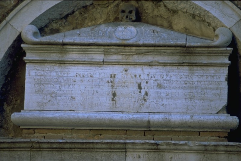 Bottega emiliano-romagnola sec. XVII, Sarcofago di Giovanni Battista Paci