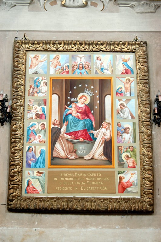 Formisano Vito (1969), Dipinto della Madonna del rosario e misteri
