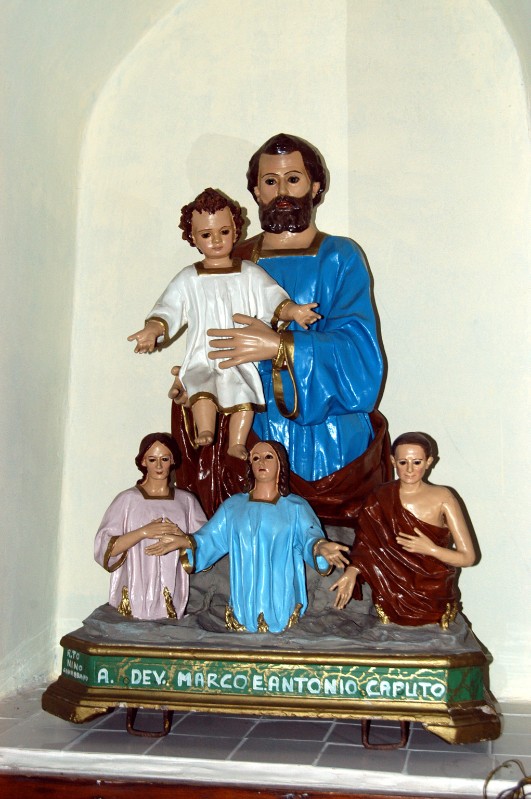 Ambito leccese sec. XIX, Gruppo scultoreo di San Giuseppe e anime del purgato