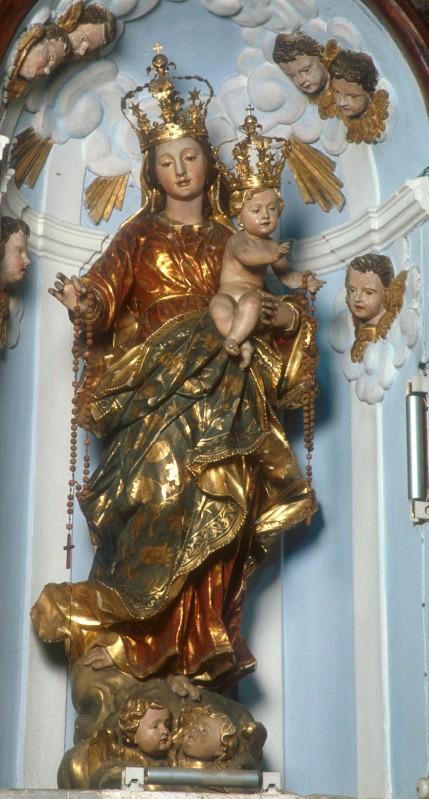 Ambito piemontese sec. XVIII, Statua processionale della Madonna del Rosario
