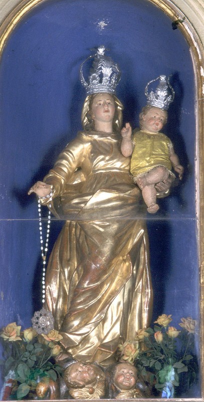 Ambito piemontese sec. XVIII, Statua processionale della Madonna del Rosario