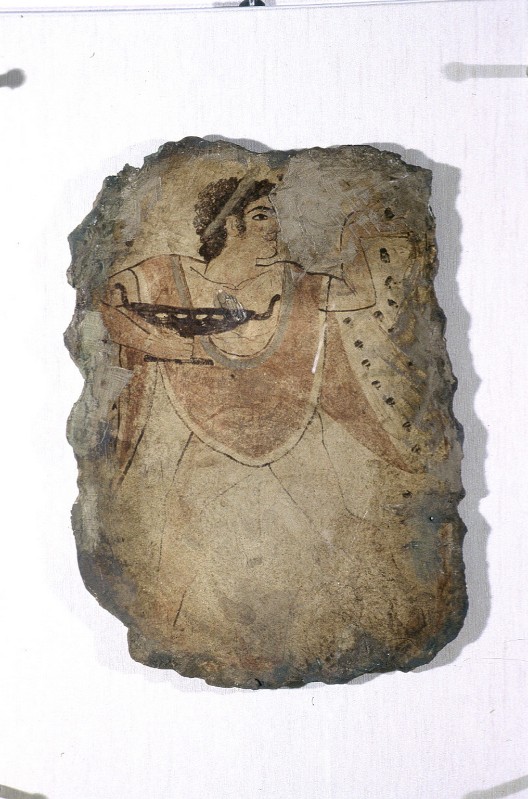 Ambito italiano sec. VI a.C., Figura maschile con vaso