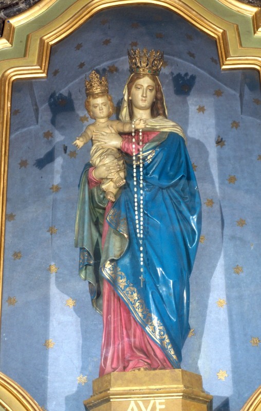 Bottega piemontese sec. XIX, Statua processionale della Madonna con Gesù Bambino