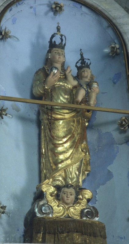 Bottega vercellese sec. XIX, Statua processionale della Madonna del Rosario