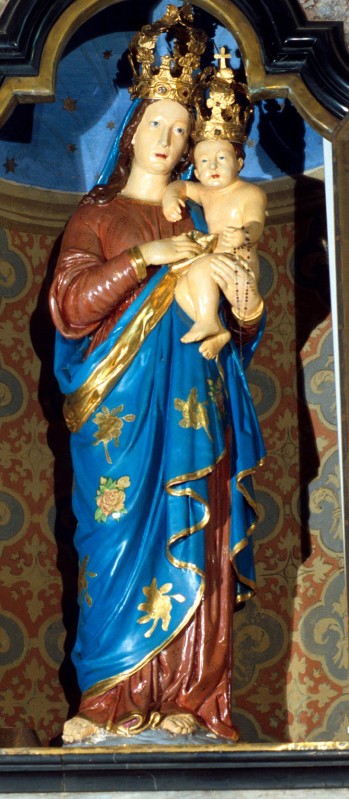Bottega piemontese sec. XVIII, Statua processionale della Madonna con Bambino
