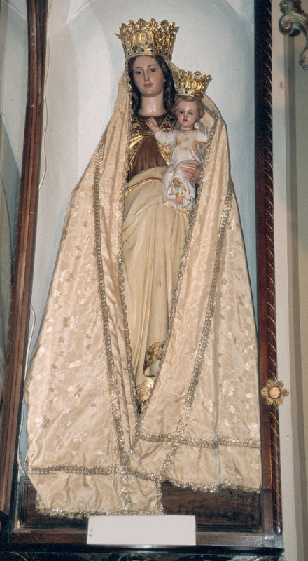 Ambito piemontese sec. XIX, Statua processionale della Madonna con Gesù Bambino