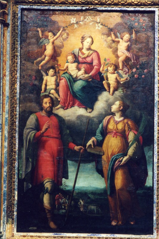 Calisti C. (1629), Madonna col Bambino tra i Santi Isidoro e Restituta