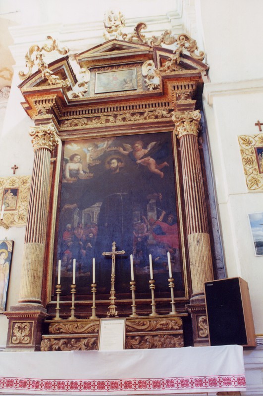 Bottega umbra sec. XVII, Altare con volute fogliate dorate