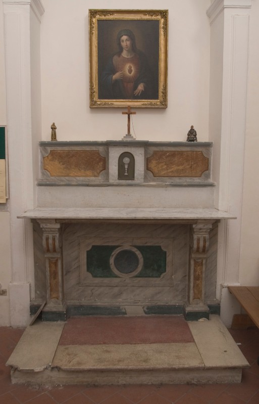 Ambito dell'Italia meridionale sec. XIX, Altare del Sacro Cuore di Maria