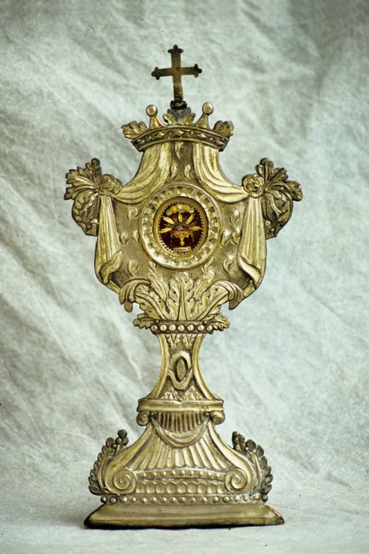 Argentiere veneto sec. XVIII, Reliquiario a ostensorio di Santa Gertrude