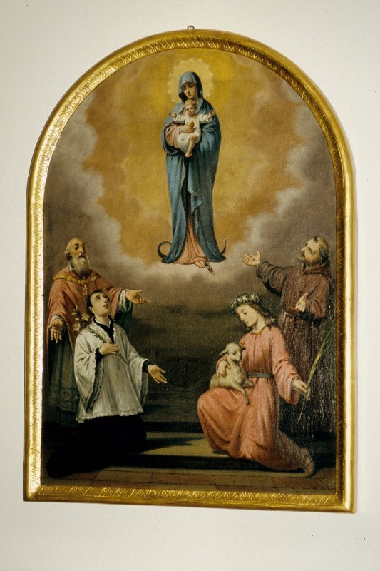 Marai L. (1854), Dipinto Madonna con Bambino e Santi