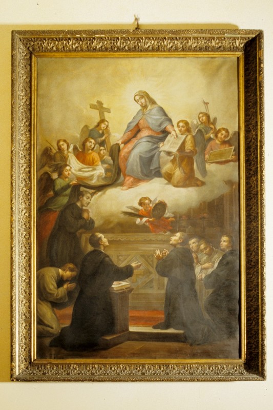 Bottega veneta sec. XIX, Dipinto dei sette Santi fondatori dell'ordine di Maria