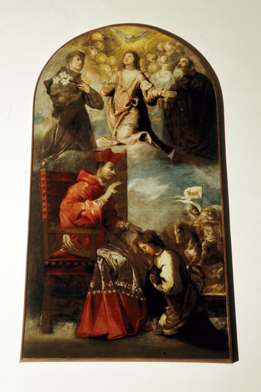 Attribuito a Maffei F. sec. XVII, Dipinto con S. Carlo Borromeo e S. Luigi