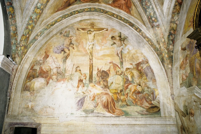 Dal Ponte J. (1575), Affresco con Crocifissione della Cappella del Rosario