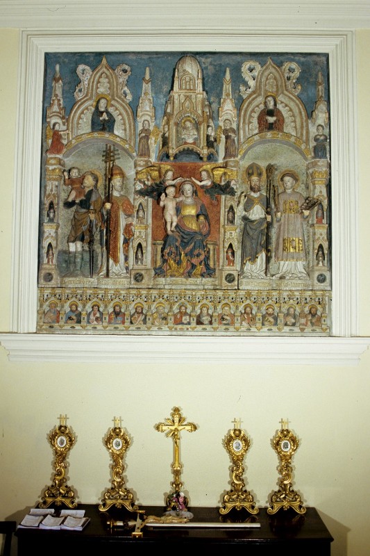 Maestro Girolamo (1445), Ancona lapidea della sacrestia di San Clemente