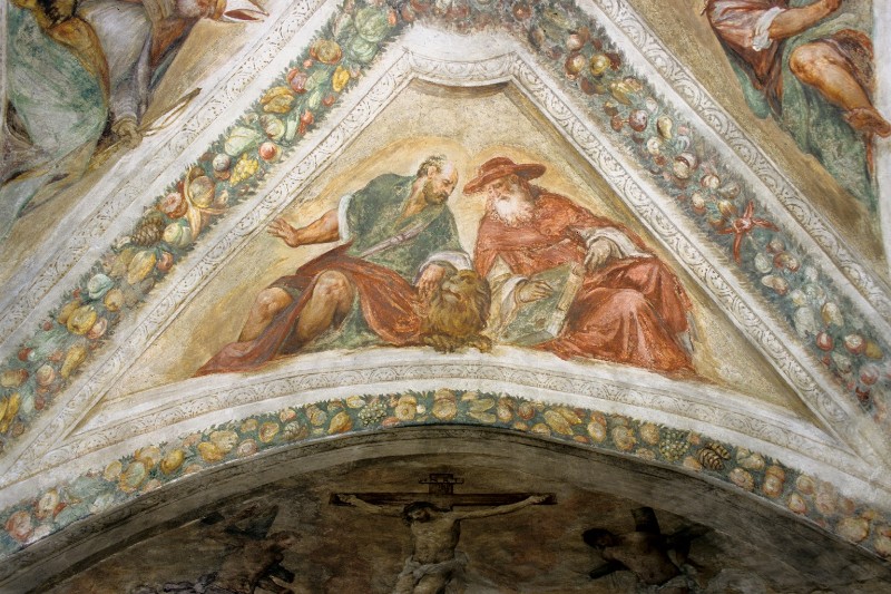 Dal Ponte J. (1575), Affresco della cupola con San Marco e San Gerolamo
