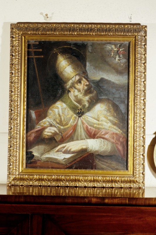 Ambito vicentino sec. XVIII, Dipinto con ritratto di San Clemente Papa