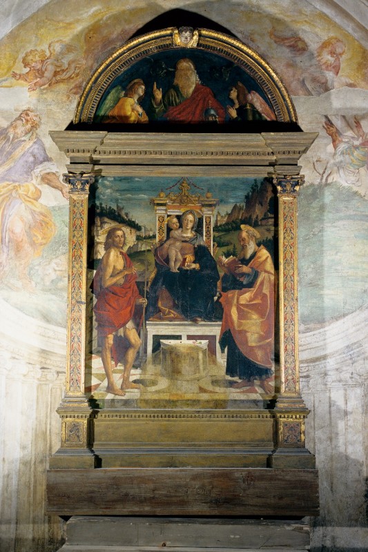 Montagna B. (1496), Pala con Madonna tra San Giovanni Battista e San Simone