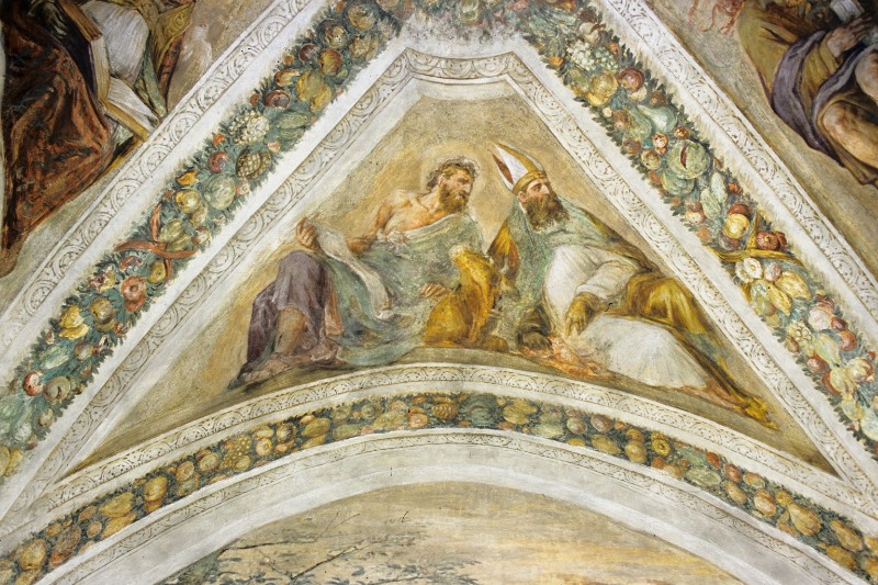 Dal Ponte J. (1575), Affresco della cupola con San Luca a Sant'Agostino