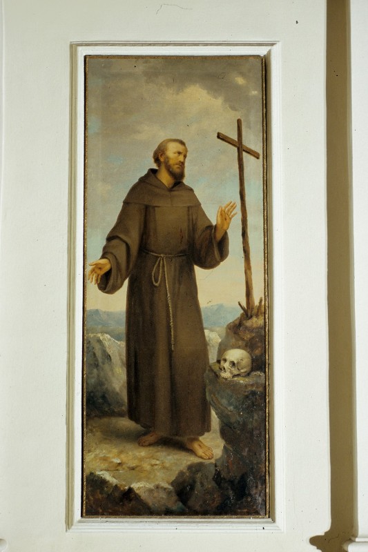 Rizzi L. sec. XIX, Dipinto con San Francesco d'Assisi