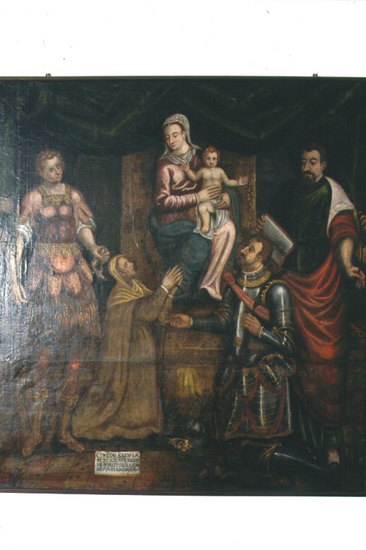 Ambito veneto (1613), Dipinto con Madonna in trono con Bambino tra Santi