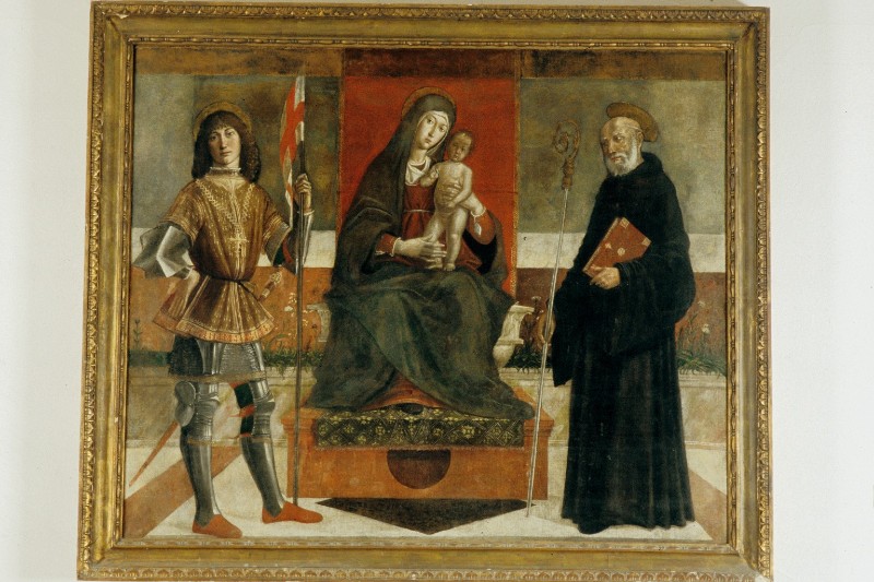 Giovanni Speranza sec. XV, Dipinto con Madonna Bambino S. Giorgio Benedetto