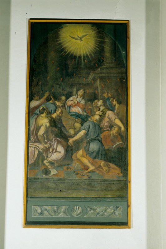 Scuola dei Bassano sec. XVII, Dipinto con Discesa dello Spirito Santo