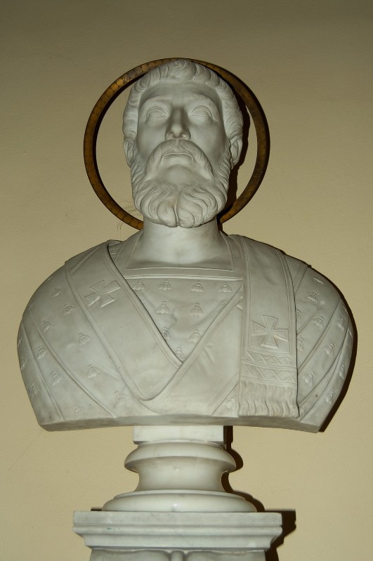 Ambito italiano sec. XIX, Busto marmoreo di Sant'Apollinare