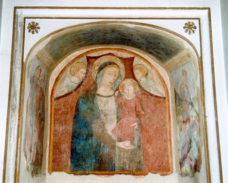 Ambito umbro sec. XV, Santa Maria delle Grazie con angeli e Santi