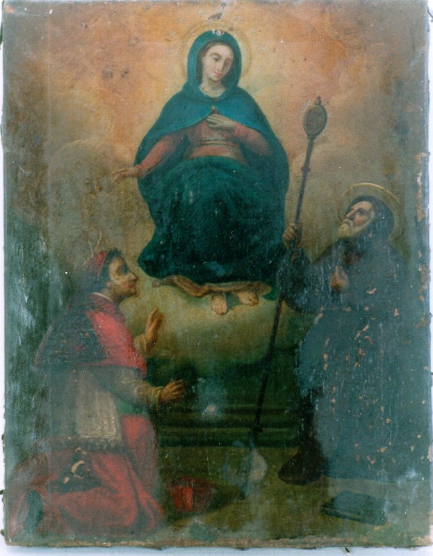 Ambito umbro sec. XVIII, Madonna e i santi Luigi Gonzaga e Francesco di Paola
