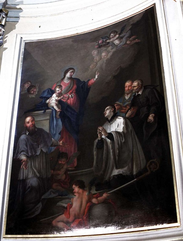 Bottega di Cignaroli G. secondo quarto sec. XVIII, Madonna con Bambino e Santi