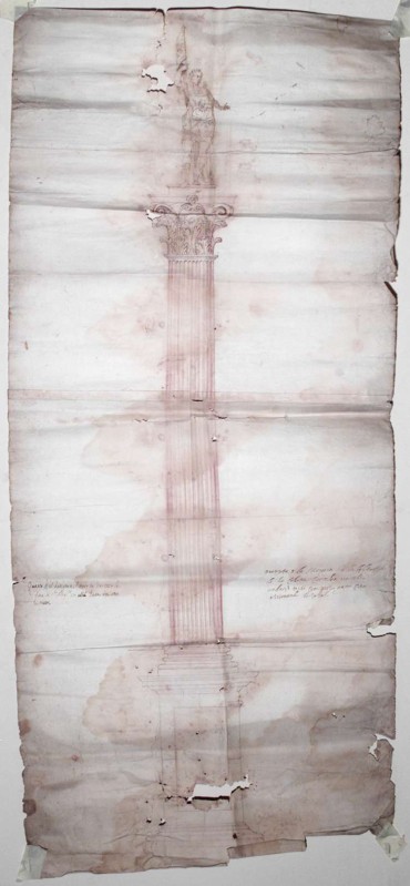 Ambito bergamasco sec. XVIII, Colonna sul sagrato di S. Alessandro