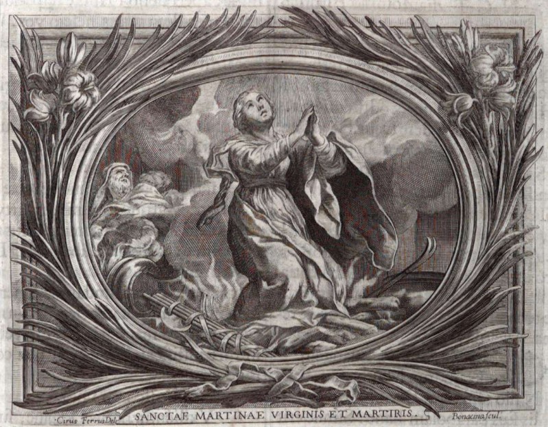 Ferri C.-Bonacina (1662), Martirio di Santa Martina