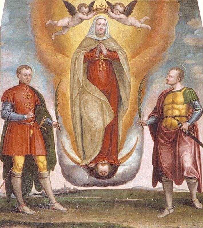 Ambito bergamasco sec. XVI-XVII, Madonna e santi