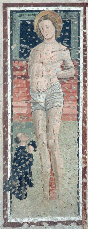 Ambito bergamasco (1482), San Sebastiano e un devoto