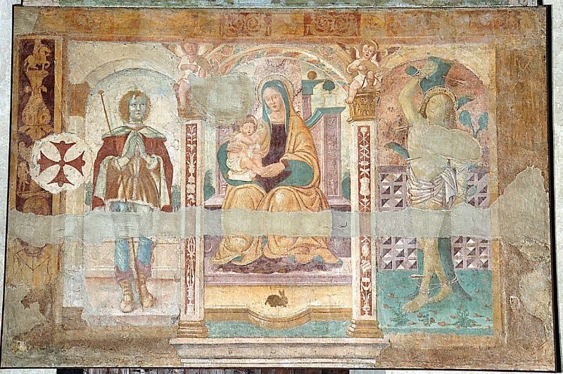 Ambito bergamasco sec. XVI, Madonna con Bambino e Santi