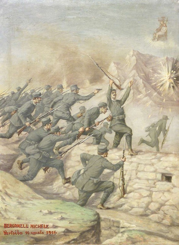 Ambito bergamasco (1916), Episodio bellico ad olio su tela