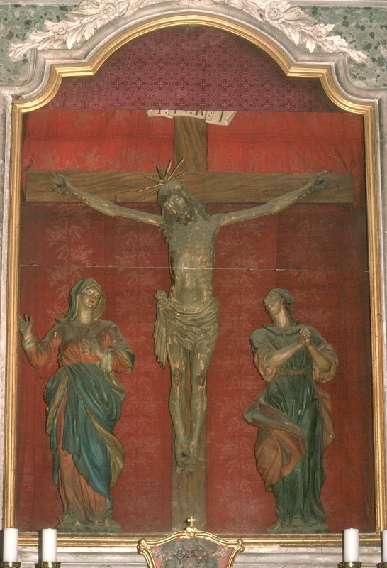 Ambito bergamasco sec. XVI, Gruppo scultoreo della Crocifissione
